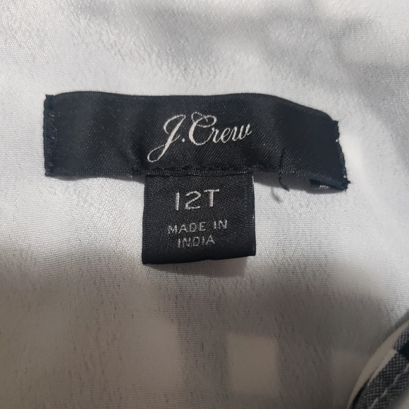 J. Crew Black and White Ruched Ruffled Maxi Sundress..SIZE:12T - Picture 14 of 15